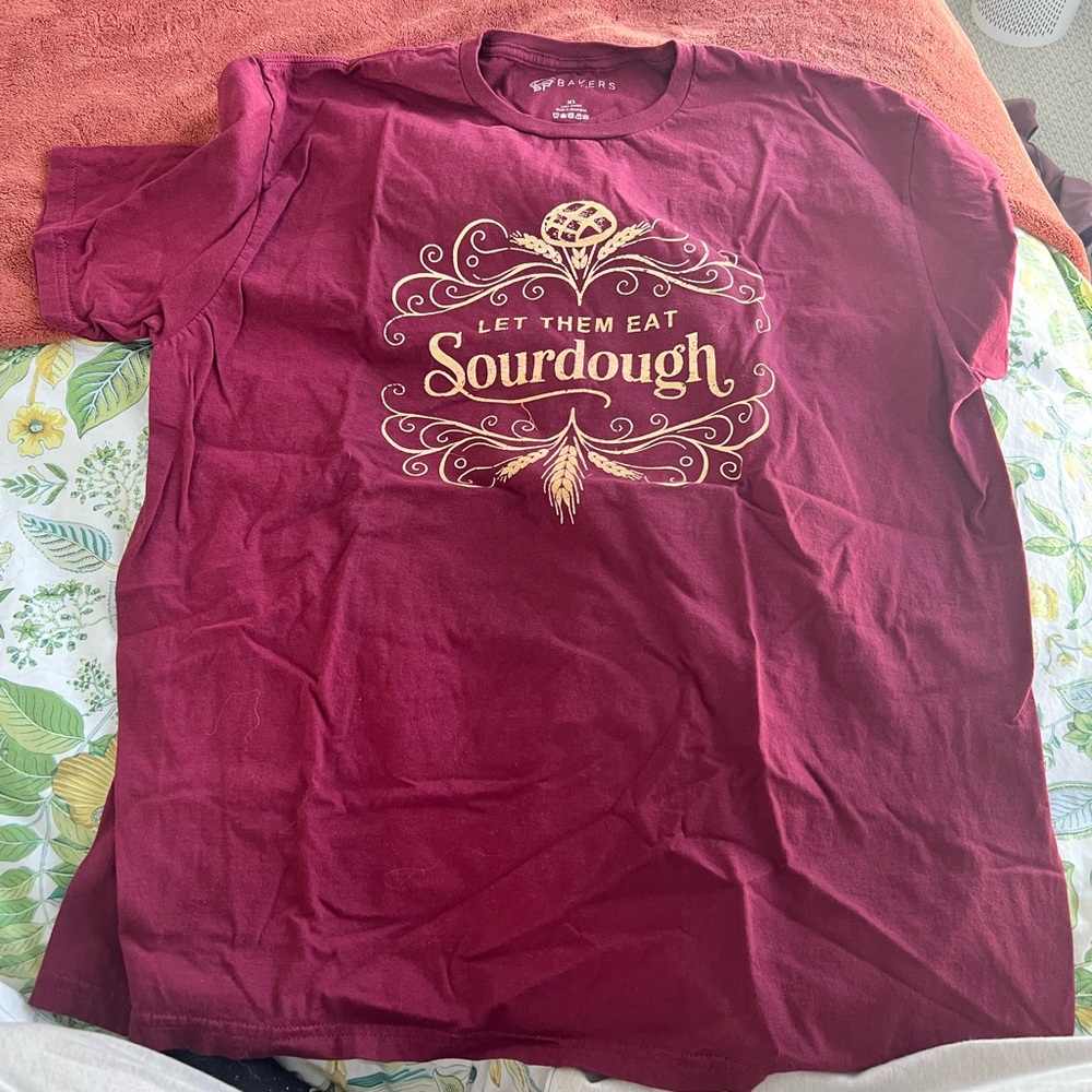 Bakers Deep Berry Crewneck Tee - Cream Logo